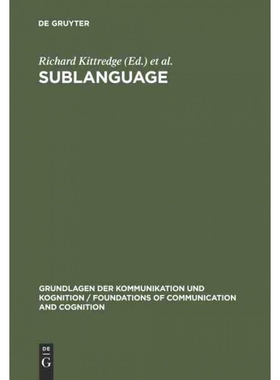 按需印刷DGYT Sublanguage[9783110082449]