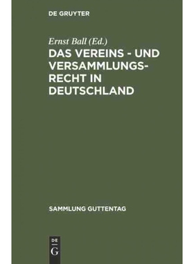 按需印刷DEG Das Vereins   und Versammlungs Recht in Deutschland[9783111226828]
