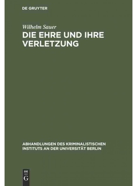按需印刷DEG Die Ehre und ihre Verletzung[9783111270470]