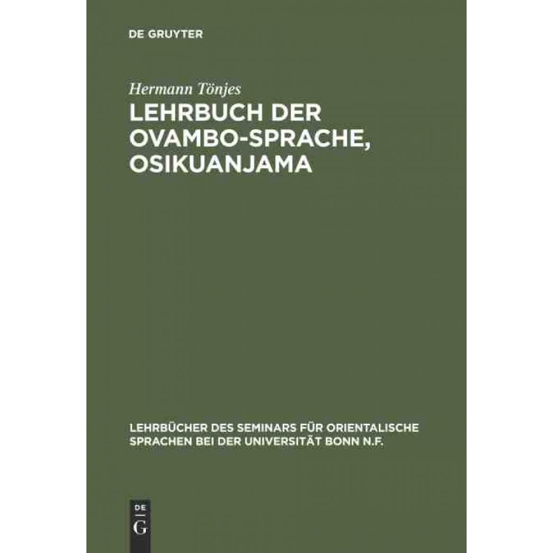 按需印刷DEG Lehrbuch der Ovambo Sprache, Osikuanjama[9783111218427]