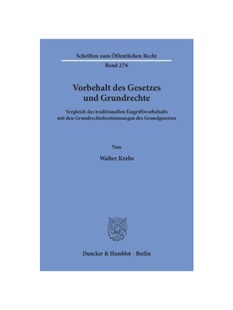预订不退不换德语Vorbehalt des Gesetzes und Grundrechte.:Vergleich des traditionellen Eingriffsvorbehalts mit den Grundre