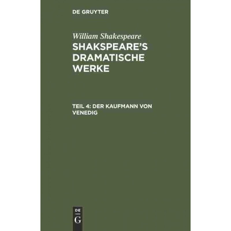 按需印刷不退不换DEG Der Kaufmann von Venedig[9783111038841]
