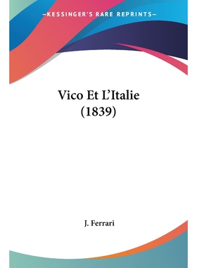 按需印刷不退不换Vico Et L'Italie (1839)[9781104521868]