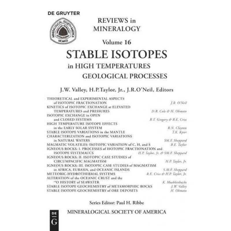 按需印刷不退不换DGYT Stable Isotopes in High Temperature Geological Processes[9780939950201]