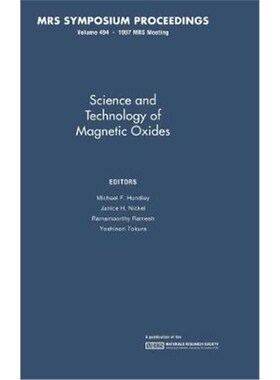 按需印刷不退不换Science and Technology of Magnetic Oxides: Volume 494[9781558993990]