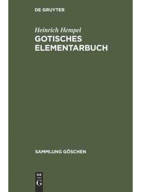 按需印刷DEG Gotisches Elementarbuch[9783111010700]