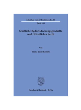 预订不退不换德语Staatliche Bedarfsdeckungsgesch?fte und ?ffentliches Recht.: