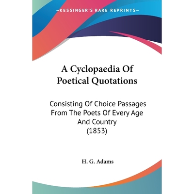 按需印刷A Cyclopaedia Of Poetical Quotations[9781120114624]