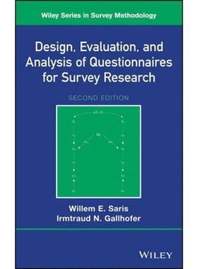 预订Design, Evaluation, and Analysis of Questionnaires for Survey Research[9781118634615]