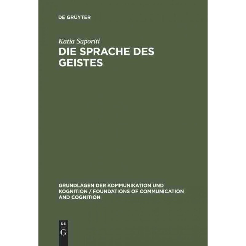 按需印刷不退不换DEG Die Sprache Des Geistes[9783110148138]