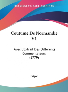 按需印刷Coutume De Normandie V1[9781104638795]