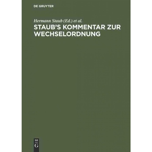 按需印刷不退不换DEG Staub s Kommentar zur Wechselordnung[9783111134994]