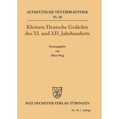 按需印刷DEG Kleinere Deutsche Gedichte des XI. und XII. Jahrhunderts[9783110500653]