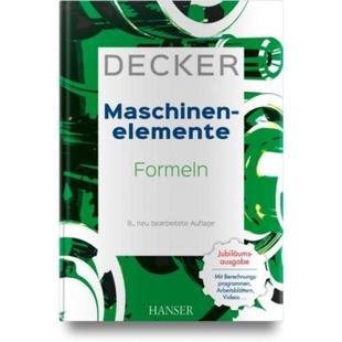 Formeln 预订 Maschinenelemente Decker 德语