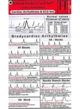 预订Cardiac Arrhythmia and ECG - Medical Pocket Card Set