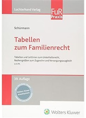 预订【德语】Tabellen zum Familienrecht