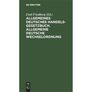 Deutsches Allgemeines Handelsgesetzbuch. 德语 预订