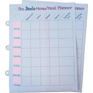 Meal Diaries Pad Planner Menu Wipe and Desk Suitable Blank Dodo Clean Acad Weekly 预订Dodo Book for