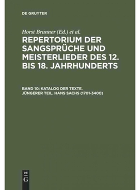 按需印刷DEG Katalog der Texte. Jüngerer Teil. Hans Sachs (1701 3400)[9783484105102]