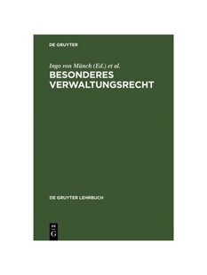 预订不退不换德语Besonderes Verwaltungsrecht: