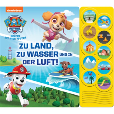 预订【德语】 PAW Patrol - Zu Land, zu Wasser und in der Luft! - Interaktives Pappbi[9781503765368]