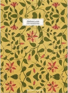 预订【德语】 Gefährlich schön Geschenkpapier-Heft - Motiv Rote Blume[4250915933801]