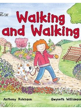 Walking and Walking 英文原版故事绘本 Collins Big Cat 柯林斯大猫  01A/Pink A:  粉色A单本 分级阅读 赠送音频