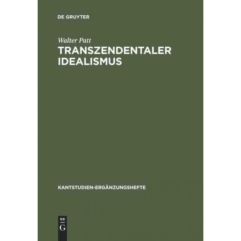按需印刷DEG Transzendentaler Idealismus[9783110108910]