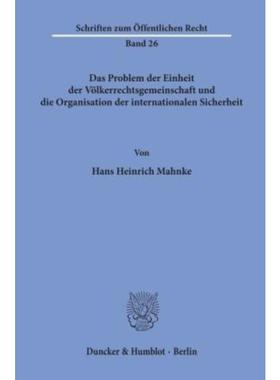 预订【德语】 Das Problem der Einheit der VOlkerrechtsg