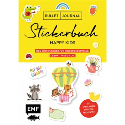 预订【德语】Bullet Journal - Stickerbuch Happy Kids: 1100 süße Sticker für Kindergeburtstag