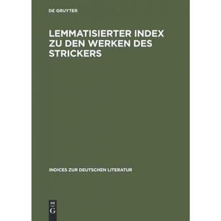 den 9783484380301 Lemmatisierter Strickers Index des 按需印刷DEG Werken