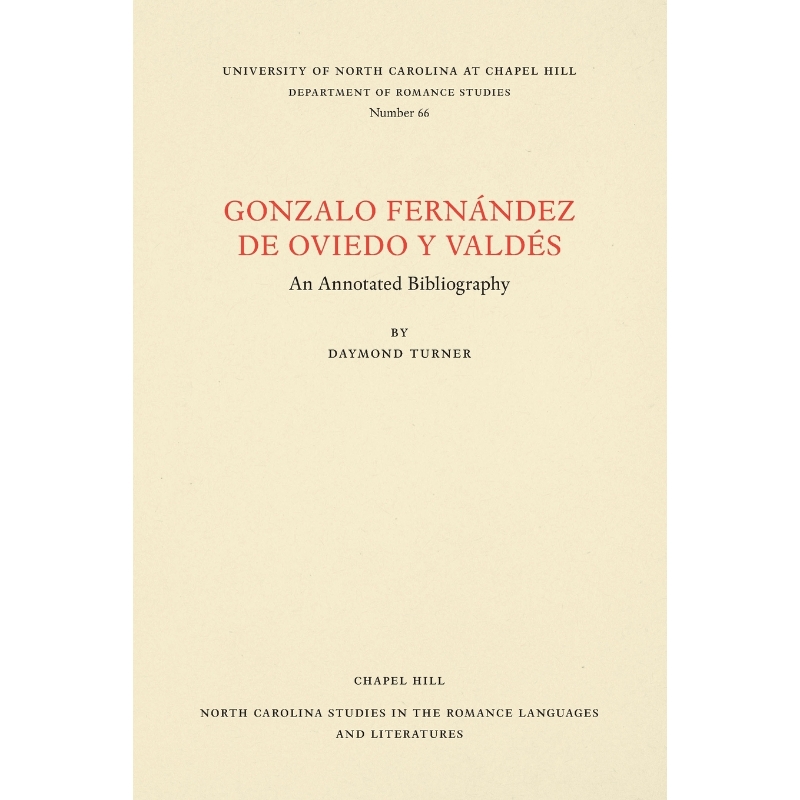 按需印刷Gonzalo Fernández de Oviedo y Valdés[9780807890660]-封面