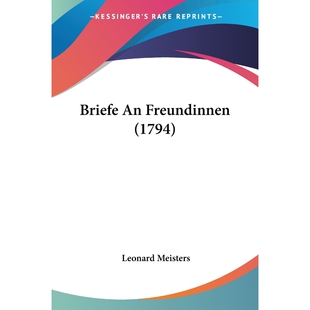 按需印刷不退不换Briefe An Freundinnen (1794)[9781104260231]