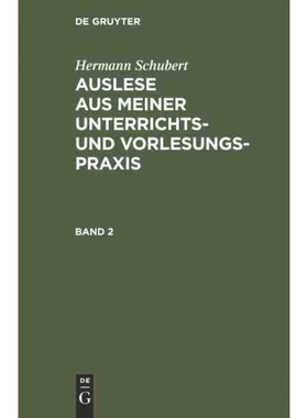 按需印刷DEG Auslese aus meiner Unterrichts  und Vorlesungspraxis[9783111305417]