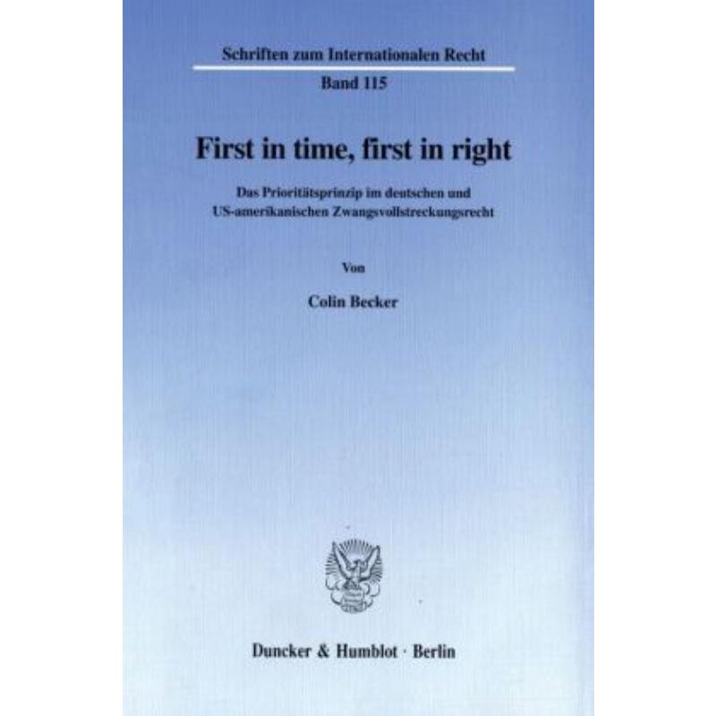 预订【德语】 First in time, first in right.:Das Priori