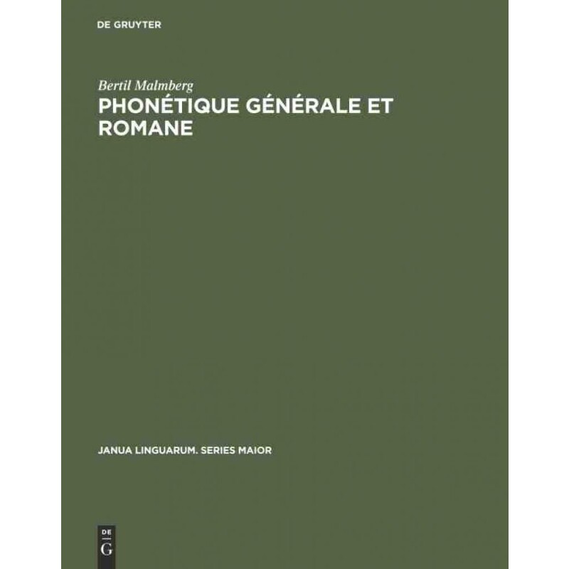 按需印刷不退不换DEG Phonétique générale et romane[9783110995862]