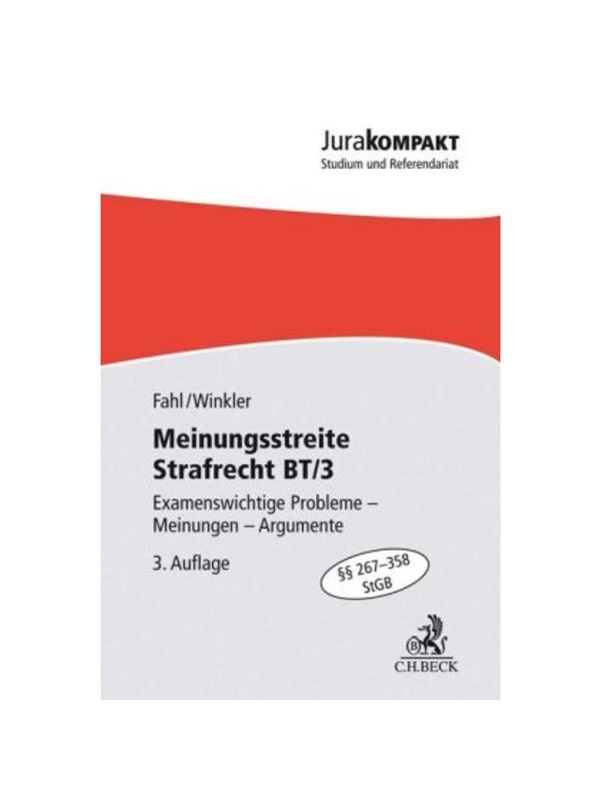 预订【德语】Meinungsstreite Strafrecht BT/3:Examenswichtige Probleme - Meinungen - Argumente, Paragrafen 267-358 StGB
