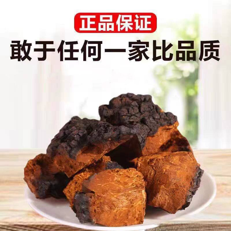 桦树茸桦褐孔菌保真桦树泪正宗黑金白桦茸切块黑金颗粒打粉整块
