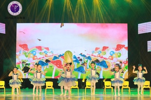 六一小荷风采我爱吃蔬菜儿童演出服蓝色蓬蓬纱裙我爱吃水果可爱服