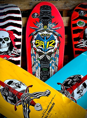 美国Powell陆冲板面陆地冲浪板DIY组装复古鱼板刷街代步不止滑板