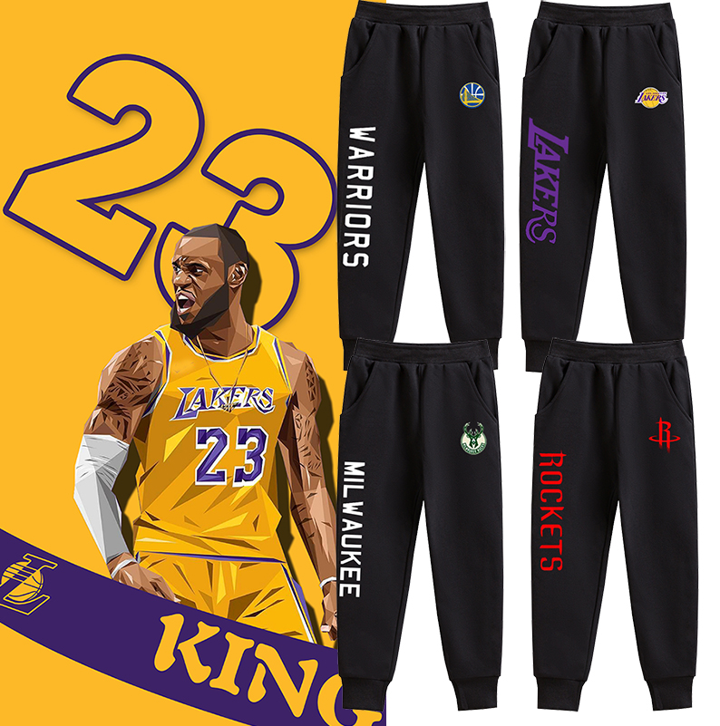 运动长裤队服詹姆斯库里字母哥