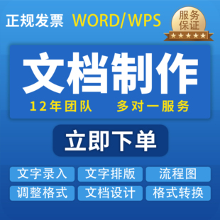 调整文档定制工作文件整理文档文字 word排版 修改人工代做格式