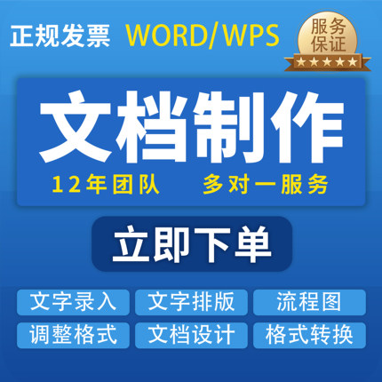 word排版修改人工代做PDF图片格式调整文档定制工作文件整理手工