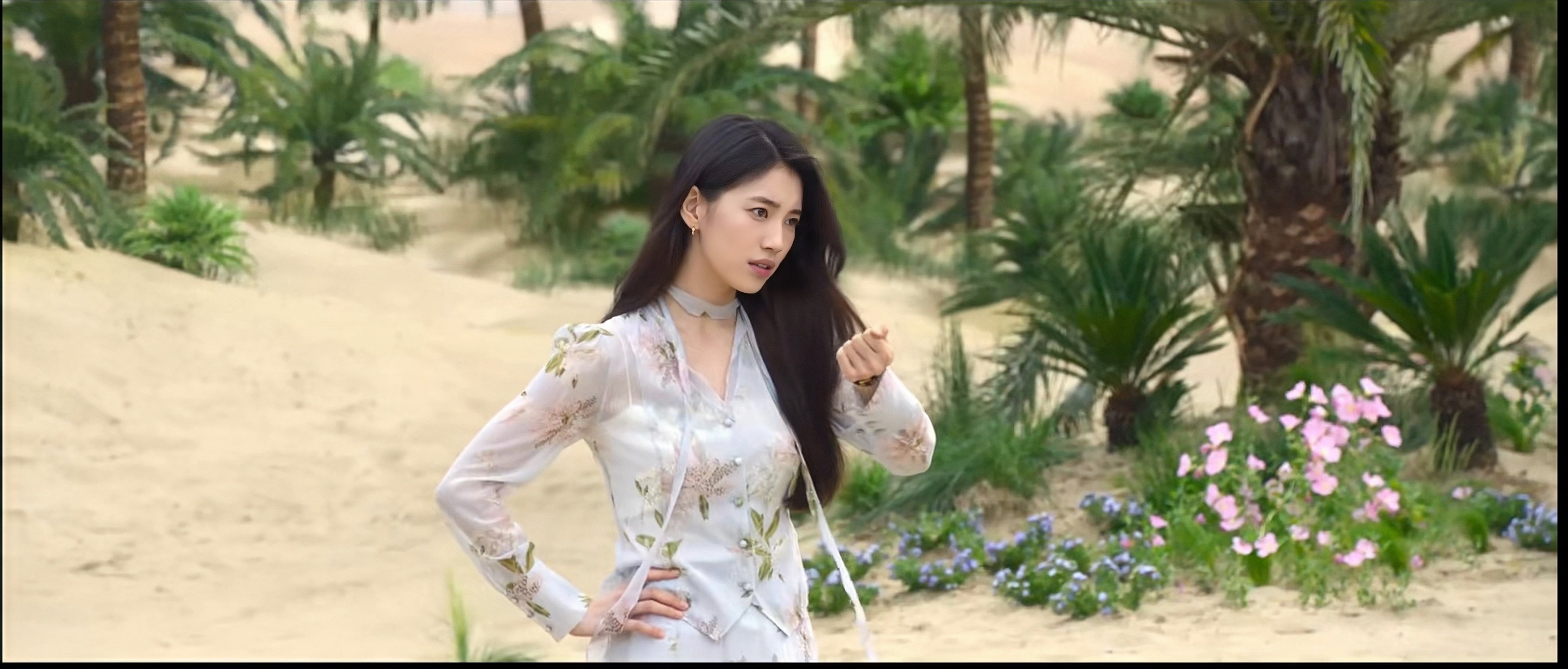 现货！许愿吧精灵裴秀智同款韩国明星度假风时尚套装上衣半裙