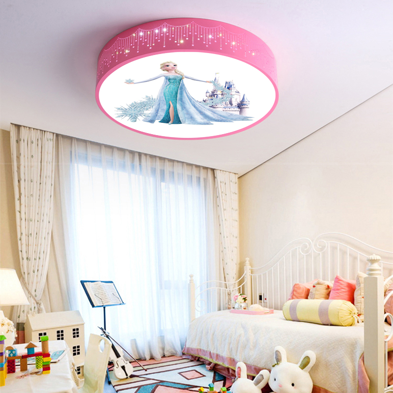 现代铁艺调光LED灯艾莎公主吸顶灯儿童房卧室灯女孩房粉色爱莎灯,家装灯饰光源,儿童房吸顶灯,淘宝优惠券,粉丝福利购,淘宝优惠卷
