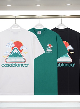 Casablanca卡萨布兰卡280gsm短袖T恤重磅纯棉小众潮牌宽松高街tee