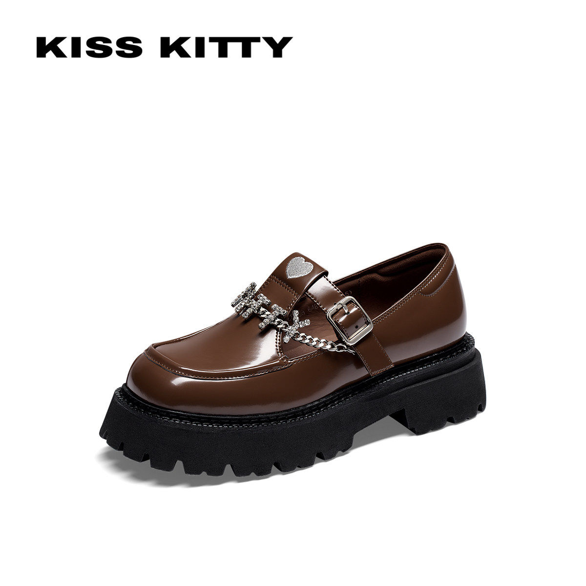 KISSKITTY春秋牛皮玛丽珍鞋厚底增高T字带JK乐福鞋女鞋SA54168-38,女鞋,玛丽珍鞋,淘宝优惠券,粉丝福利购,淘宝优惠卷