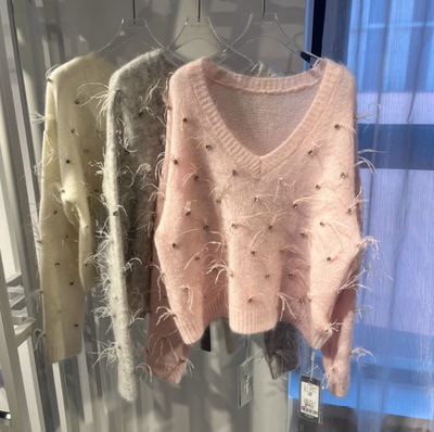 秋冬气质宽松休闲绵羊毛套头针织