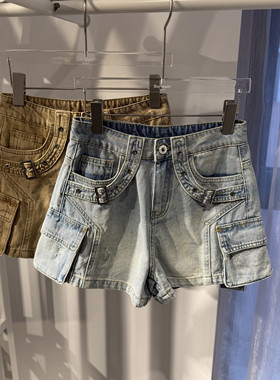 Anyspoor 国内专柜正品代购2025春夏新款牛仔短裤85B326