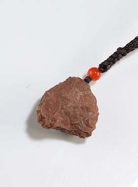 【孤品】天然戈壁筋脉石小挂件 楼叔手作个性民族风玛瑙原石吊坠